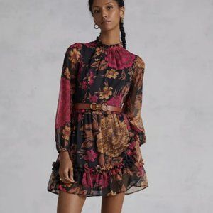 Anthropologie Porridge Puffed Sleeve Mini Dress Womens Medium